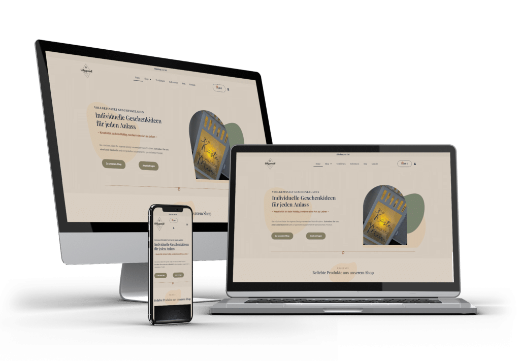 Vollgepinselt Webdesign