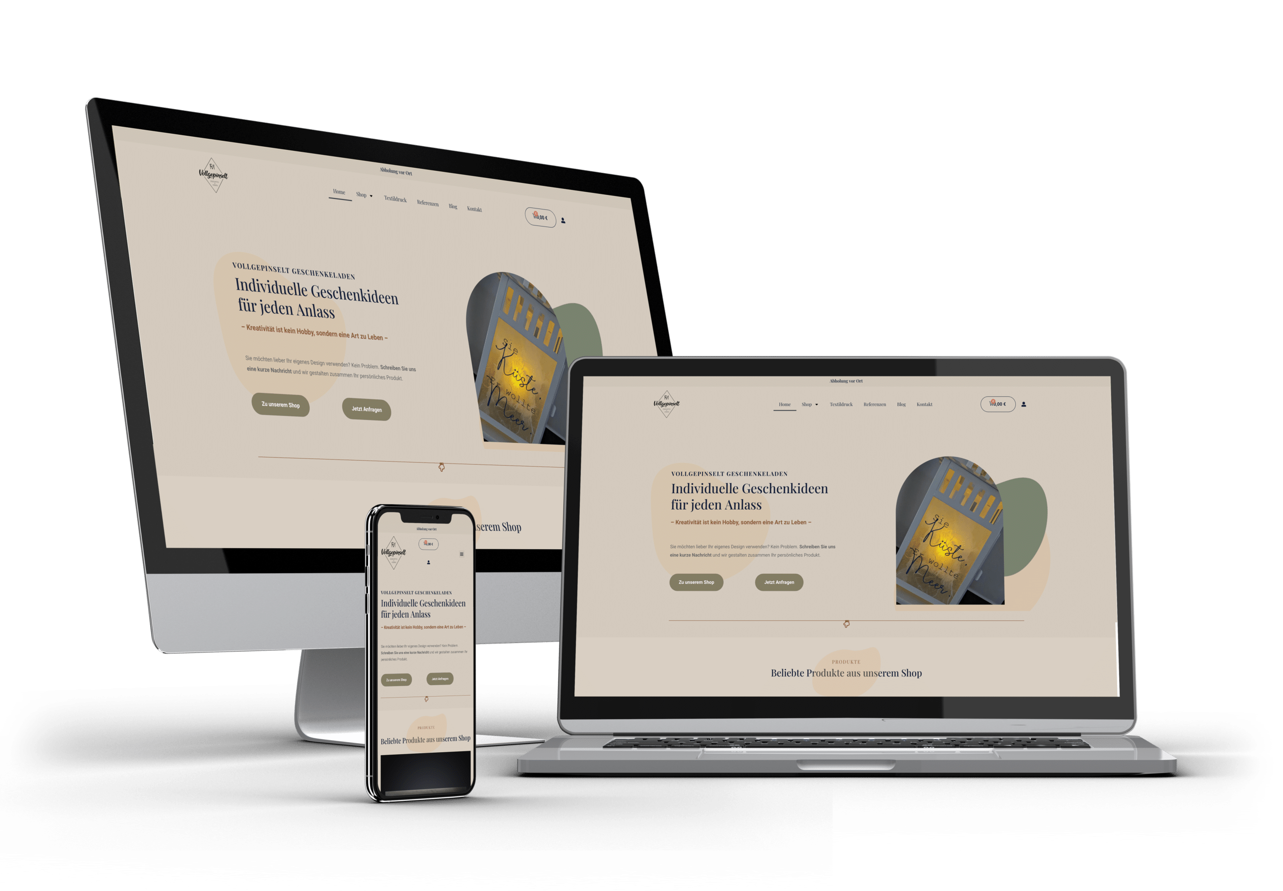 Vollgepinselt Webdesign